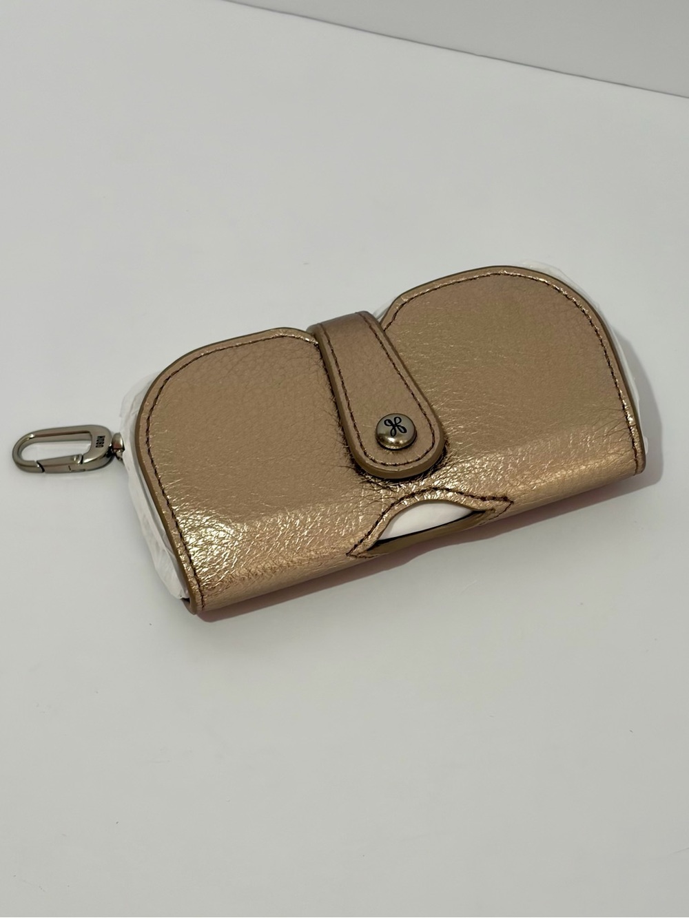HOBO Blink Glasses Holder In Metallic Leather